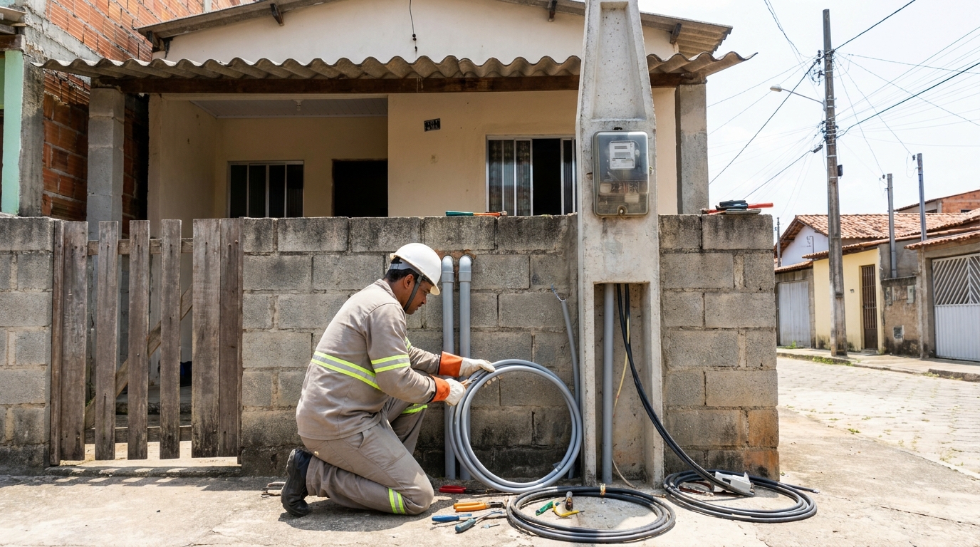 Instalação de Poste Padrão em Campinas‑SP